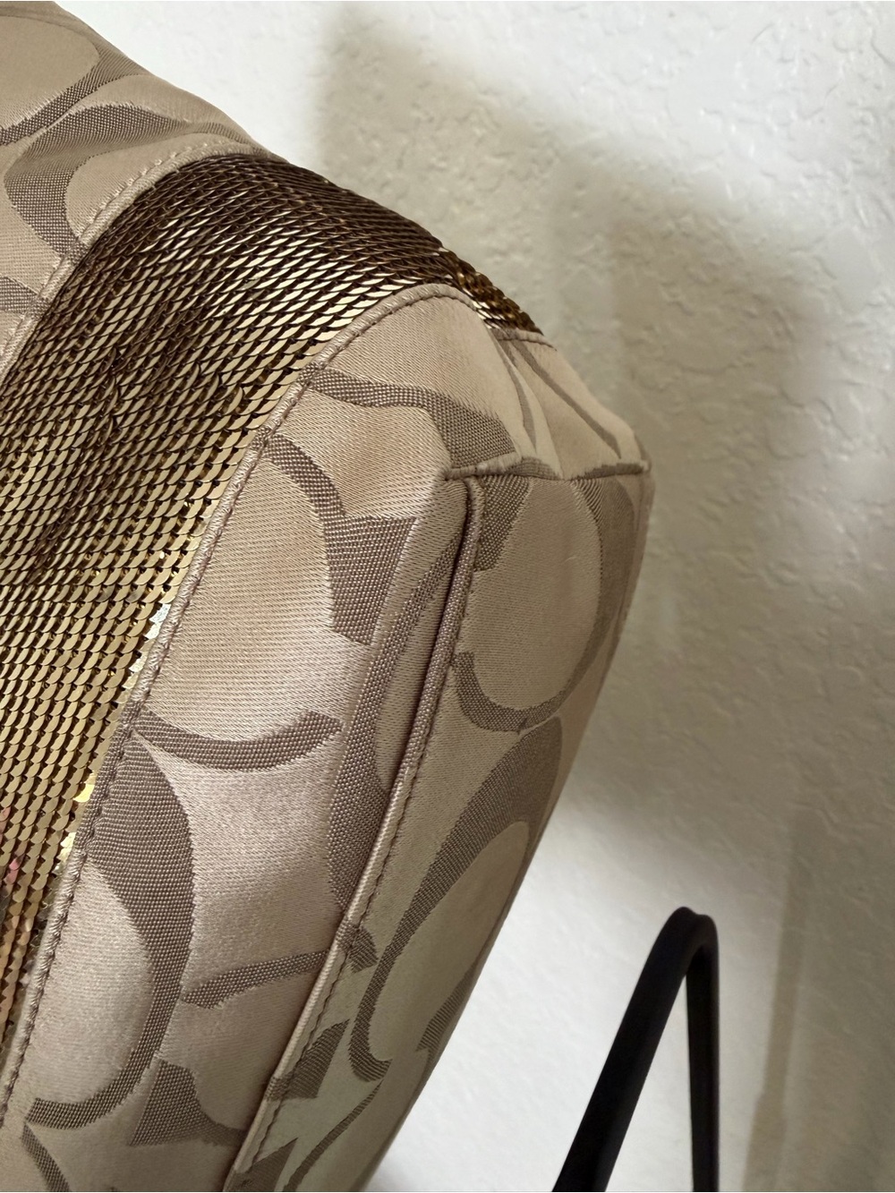 Coach Signature Sequin Tote Bag - Picture 7 of 9